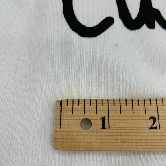 I RUN ON COFFE, CHAOS, & CUSS WORDS Women's Sweatshirt Size XL White Funny - Picture 7 of 7